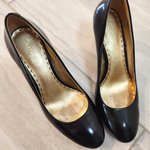 Coach Black Patent Leather Heels - Picture 3 of 6